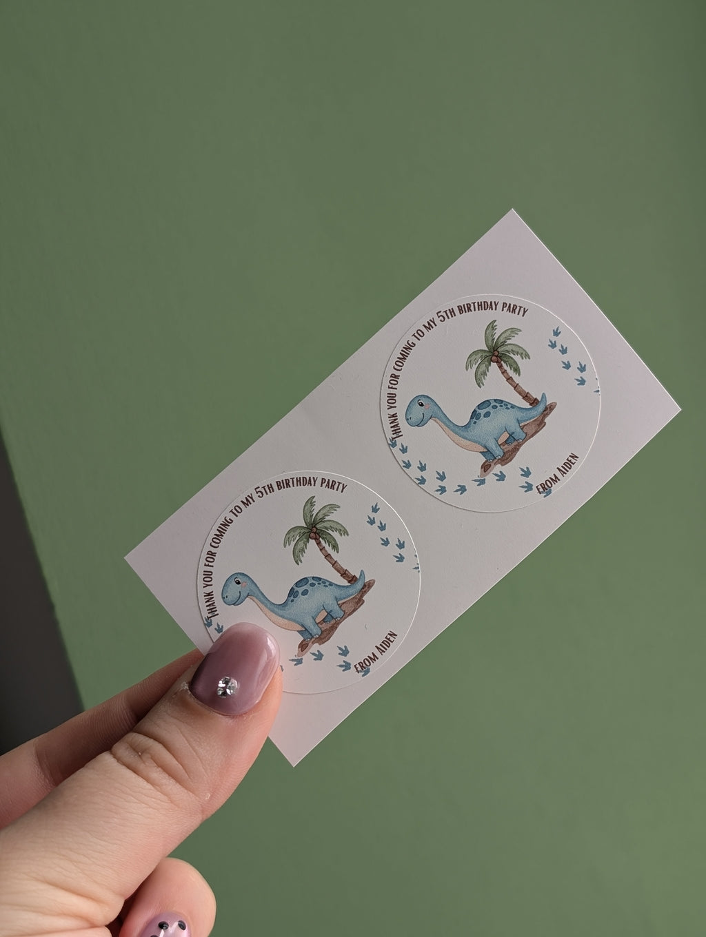 Character birthday stickers