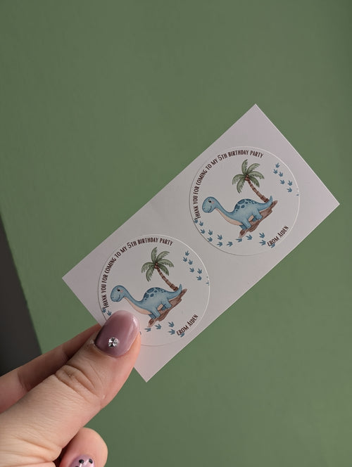 Character birthday stickers